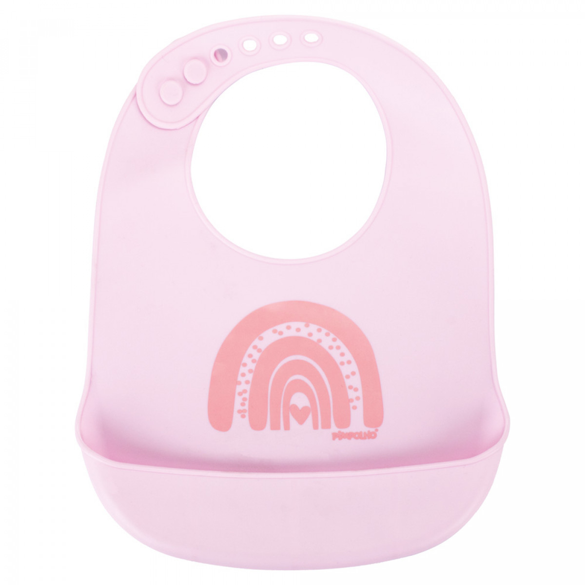 Babador de Silicone Ajustável Rosa Pimpolho
