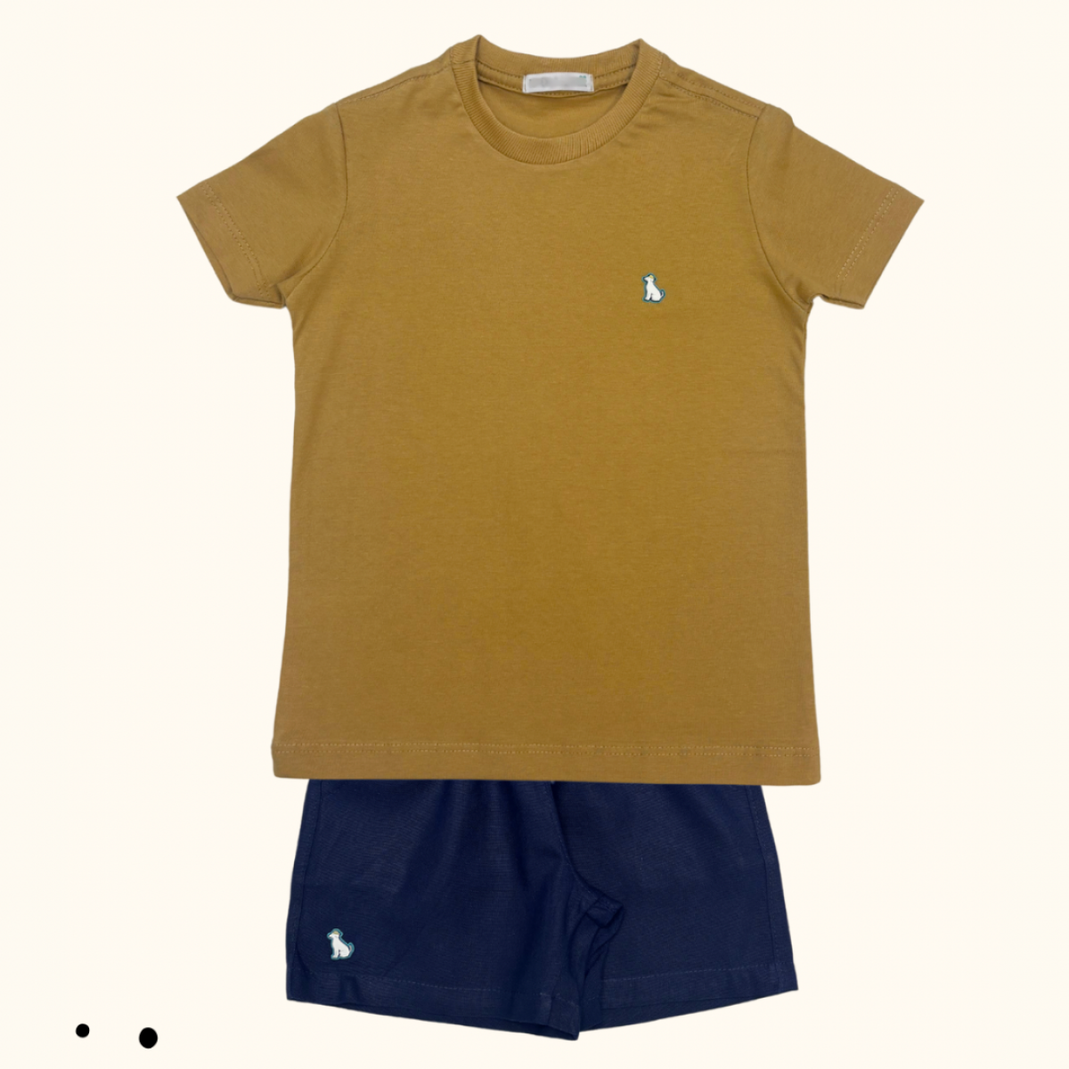 Conjunto Minimalista Bege + Marinho