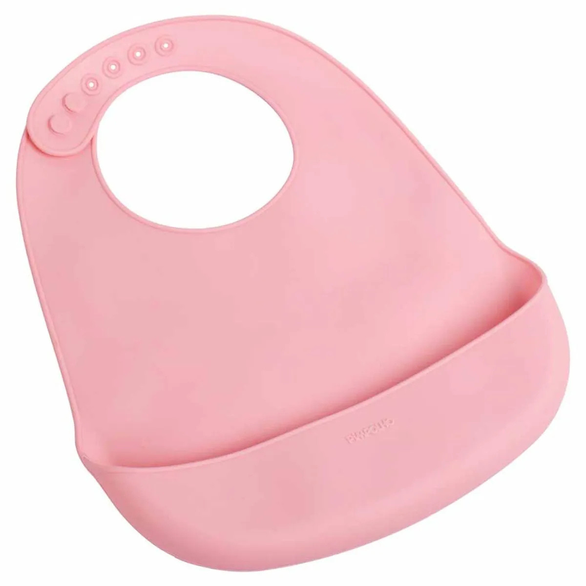 Babador de Silicone Ajustável Rosa Pimpolho