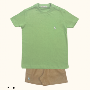 Conjunto Minimalista Verde + Bege